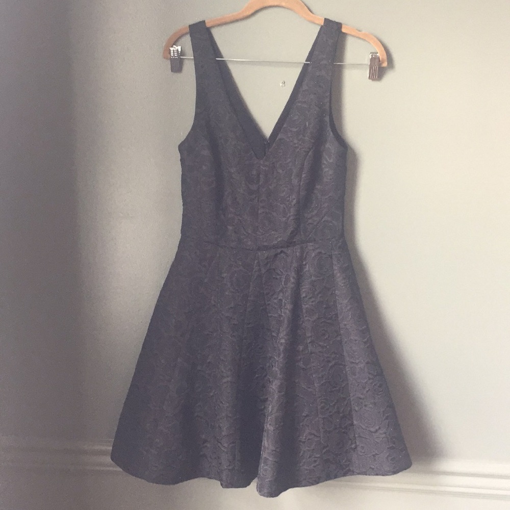 ERIN Fetherston black jacquard cocktail dress